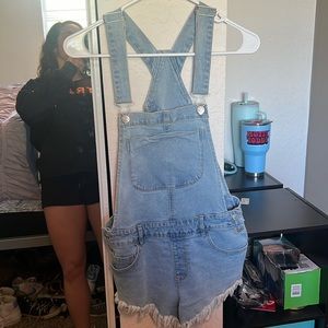 blue jean overalls